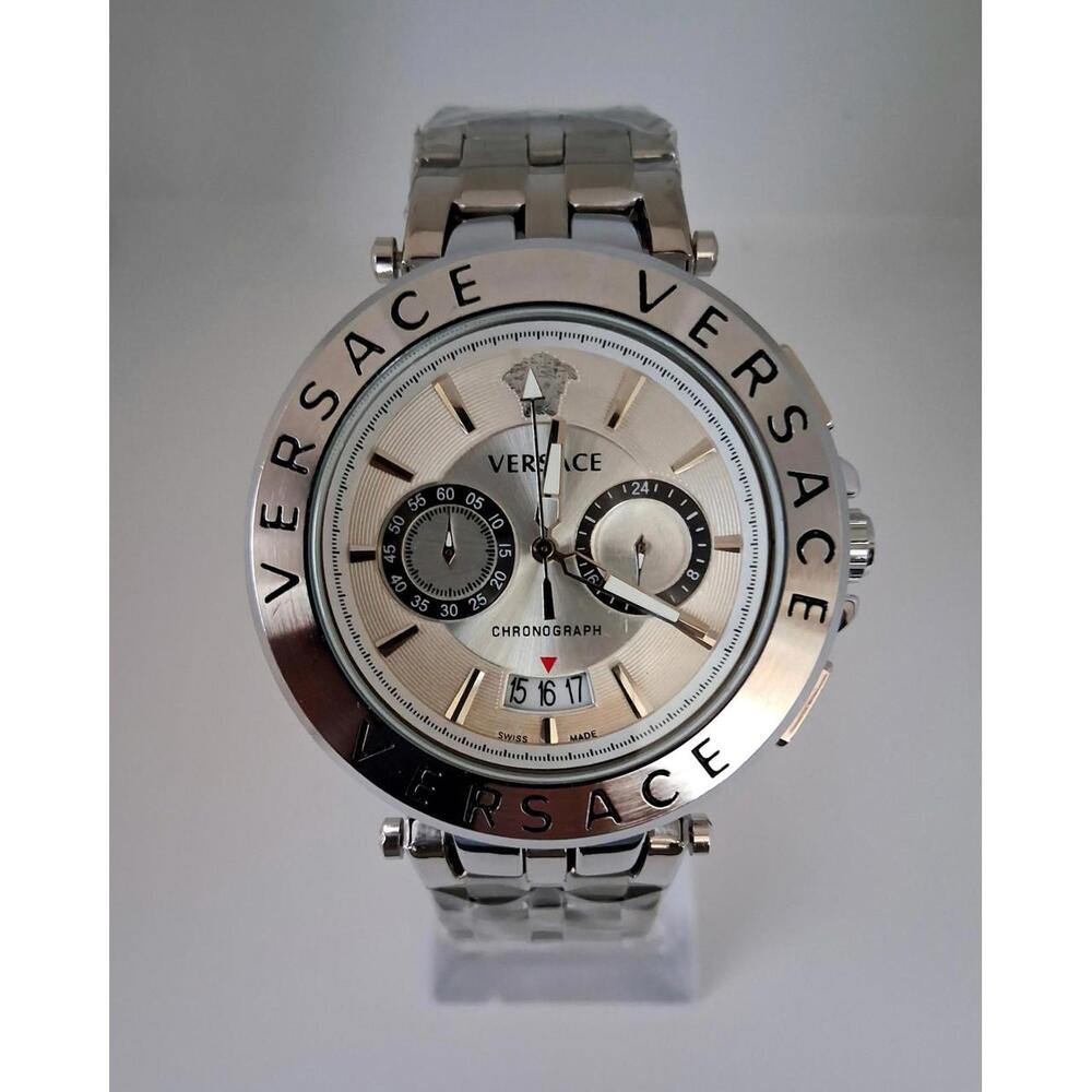 Versace Greca Medusa Men's Chronograph Stainless Steel Watch - Picture 3 of 7